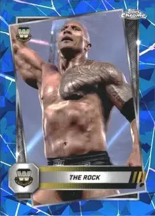2025 Topps Chrome Sapphire Edition WWE #10 - The Rock