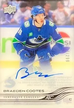 2025-26 Upper Deck Clear Cut #CC-BR - Braeden Cootes - Vancouver Canucks