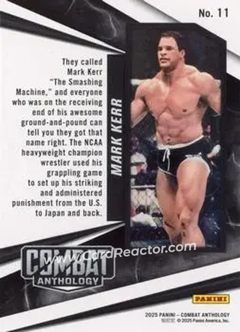 2025 Panini Combat Anthology #11 - Mark Kerr - Back