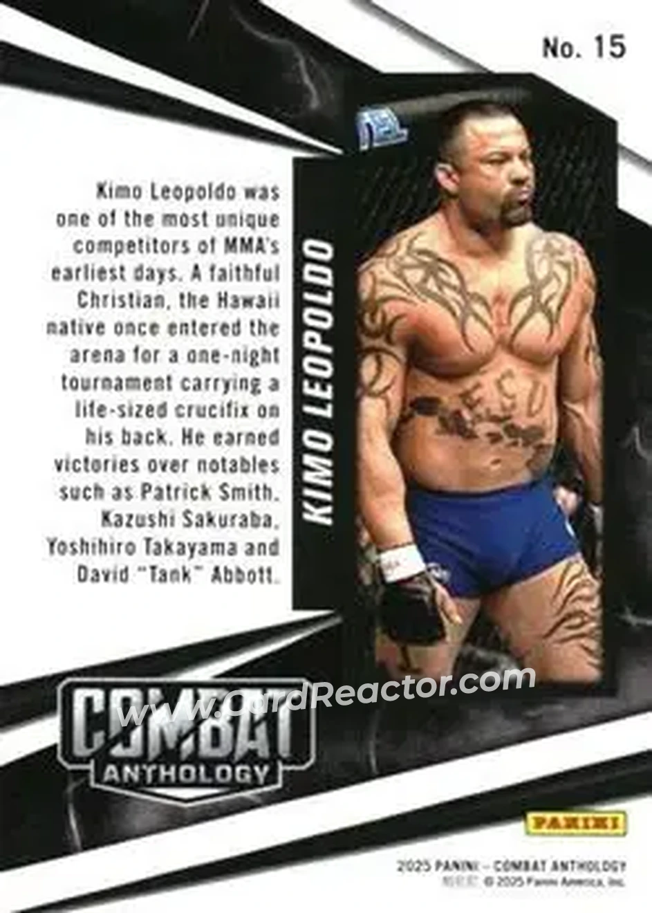 2025 Panini Combat Anthology #15 - Kimo Leopoldo - Back