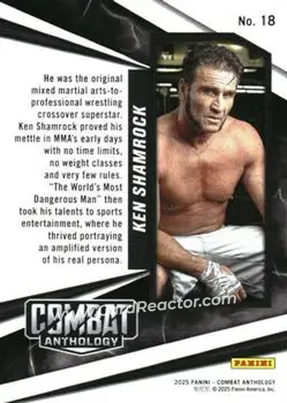 2025 Panini Combat Anthology #18 - Ken Shamrock - Back