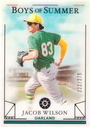 2024 Panini Boys of Summer #1 - Jacob Wilson - Oakland Athletics