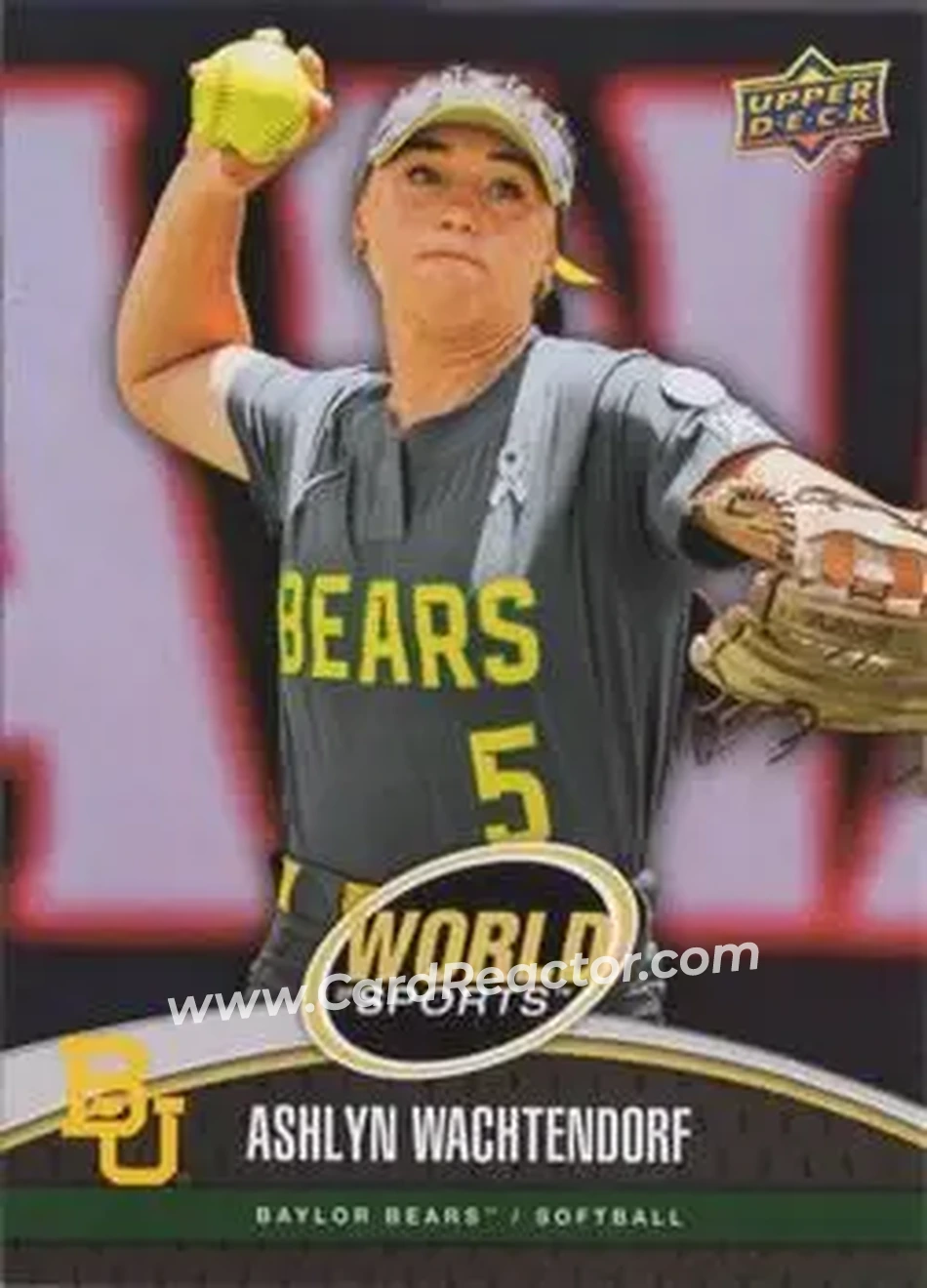 2025 Upper Deck World of Sports Volume 1 #13 - Ashlyn Wachtendorf - Baylor Bears - Front