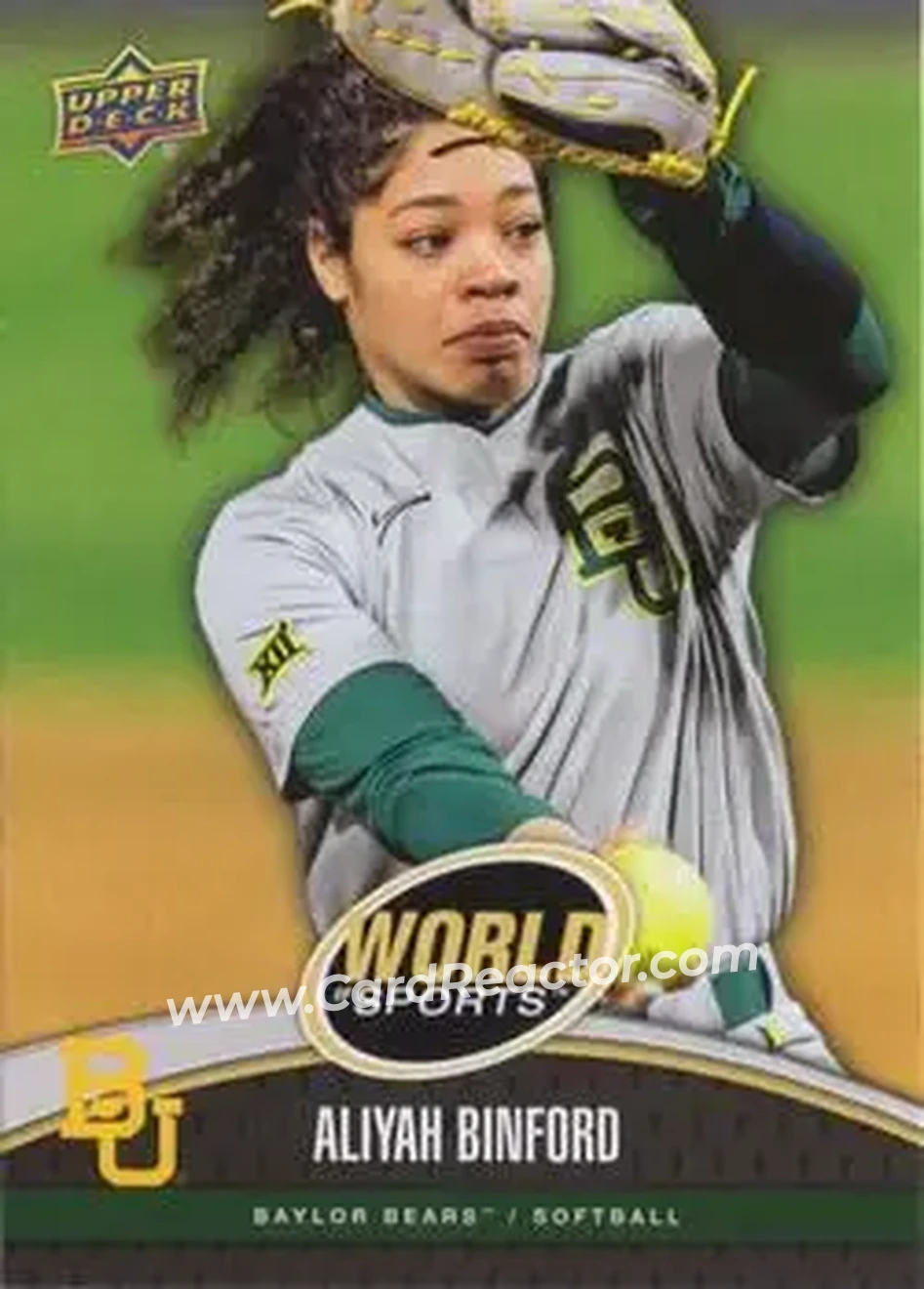 2025 Upper Deck World of Sports Volume 1 #15 - Aliyah Binford - Baylor Bears - Front