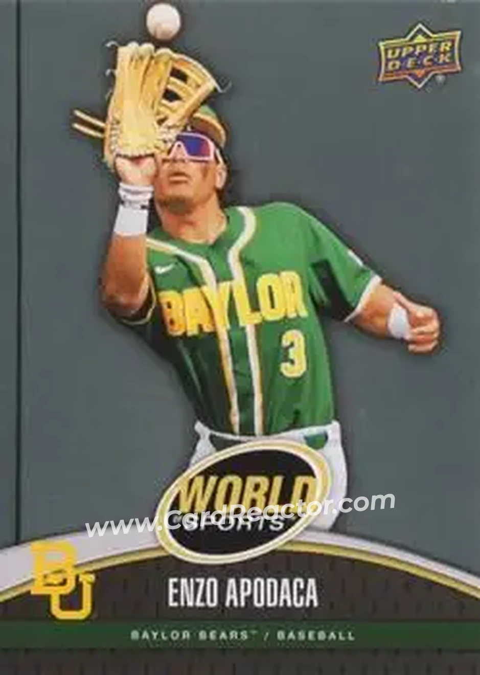 2025 Upper Deck World of Sports Volume 1 #16 - Enzo Apodaca - Baylor Bears - Front