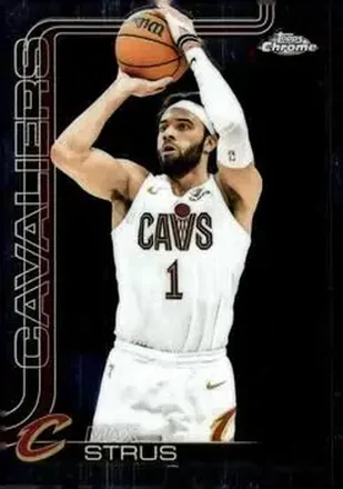 2025-26 Topps Chrome #32 - Max Strus - Cleveland Cavaliers 2025-26 Topps Chrome #32 - Max Strus - Cleveland Cavaliers