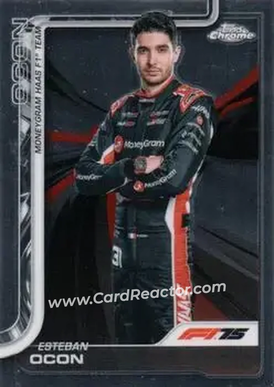 2025 Topps Chrome Formula 1 #13 - Esteban Ocon - MoneyGram Haas F1 Team - Front
