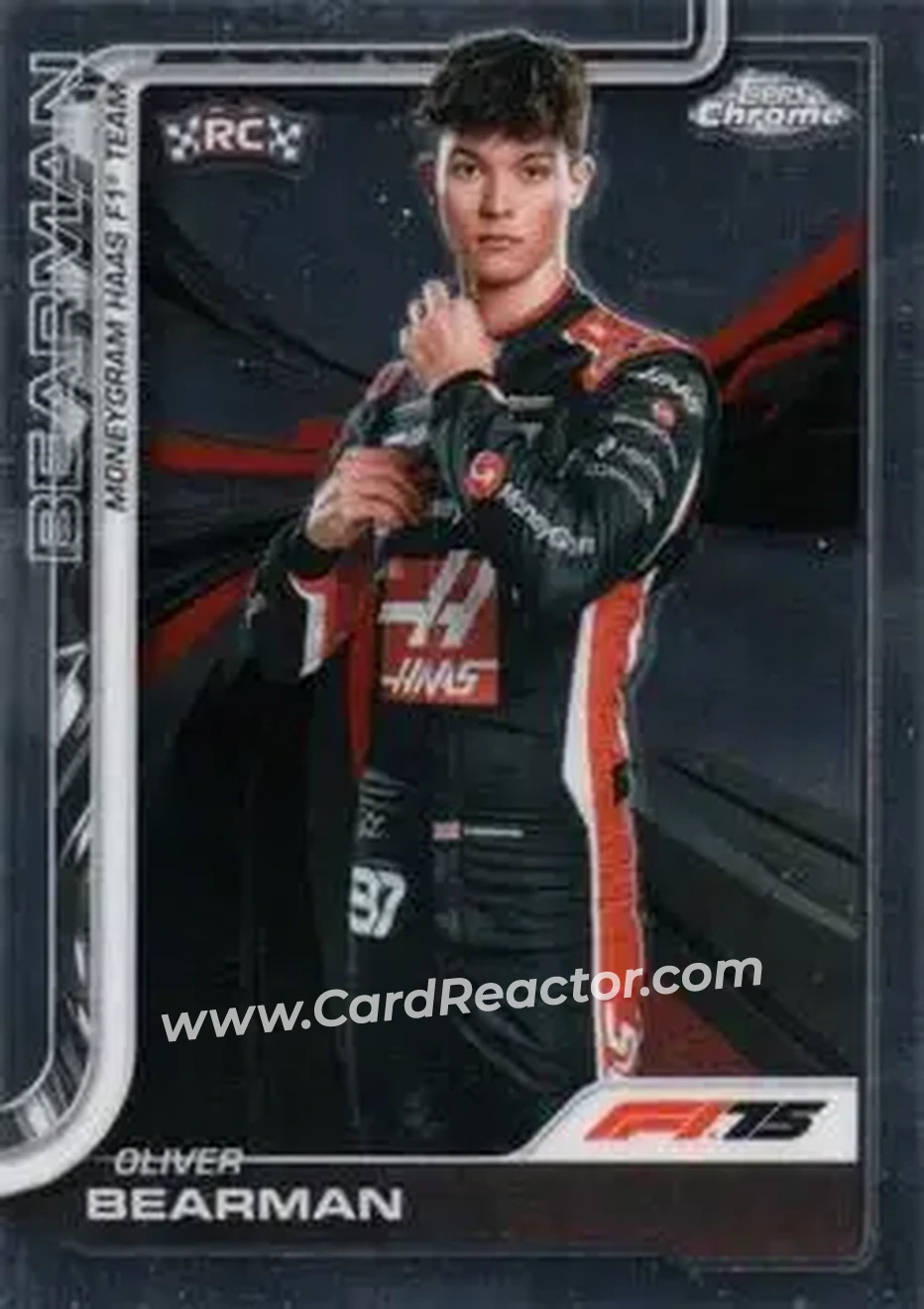 2025 Topps Chrome Formula 1 #14 - Oliver Bearman - MoneyGram Haas F1 Team - Front