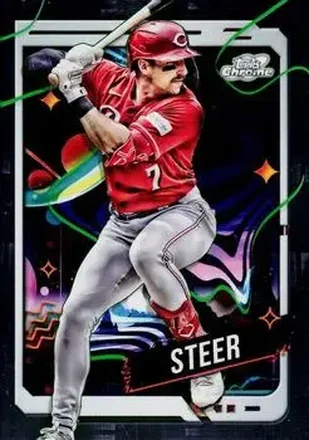 2024 Topps Chrome Cosmic #9 - Spencer Steer - Cincinnati Reds