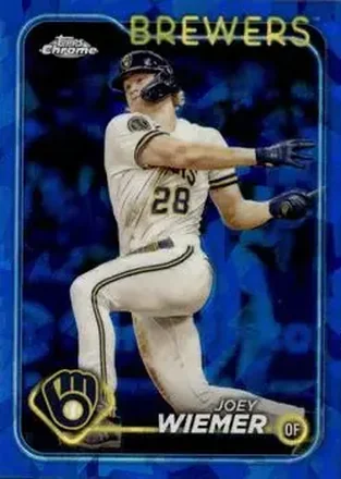 2024 Topps Chrome Sapphire Edition #9 - Joey Wiemer - Milwaukee Brewers