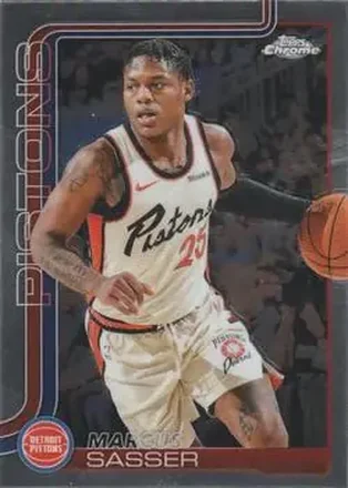 2025-26 Topps Chrome #35 - Marcus Sasser - Detroit Pistons 2025-26 Topps Chrome #35 - Marcus Sasser - Detroit Pistons