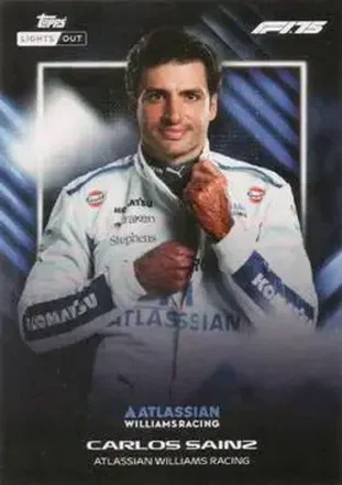 2025 Topps Lights Out Formula 1 #NNO - Carlos Sainz - Atlassian Williams Racing