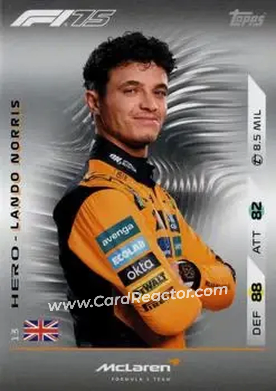 2025 Topps Turbo Attax F1 #13 - Lando Norris - McLaren F1