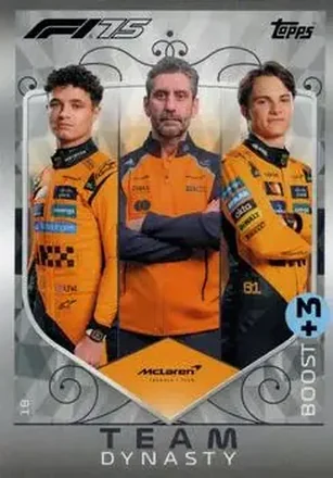 2025 Topps Turbo Attax F1 #18 - Lando Norris - Andrea Stella - Oscar Piastri TD - McLaren F1 - McLaren F1