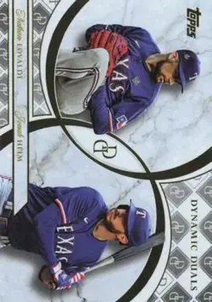 2024 Topps Dynamic Duals #10 - Nathan Eovaldi - Jonah Heim - Texas Rangers - Texas Rangers
