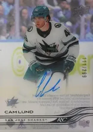 2025-26 Upper Deck Clear Cut #CC-CL - Cam Lund - San Jose Sharks