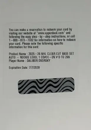 2025-26 Upper Deck Clear Cut #CC-DV - Dalibor Dvorsky - St. Louis Blues