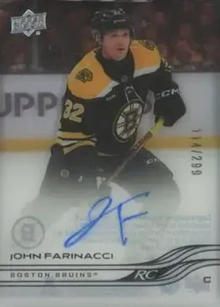 2025-26 Upper Deck Clear Cut #CC-FA - John Farinacci - Boston Bruins