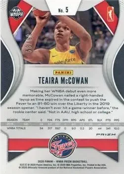 Back of Teaira McCowan