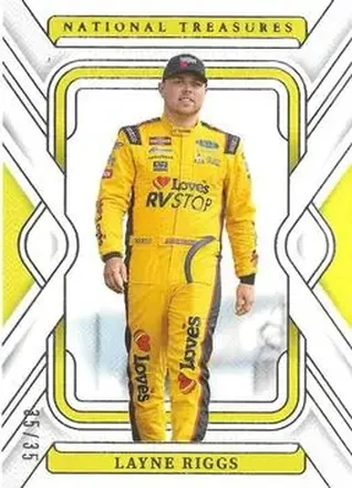 2025 Panini National Treasures #26 - Layne Riggs - Front Row Motorsports