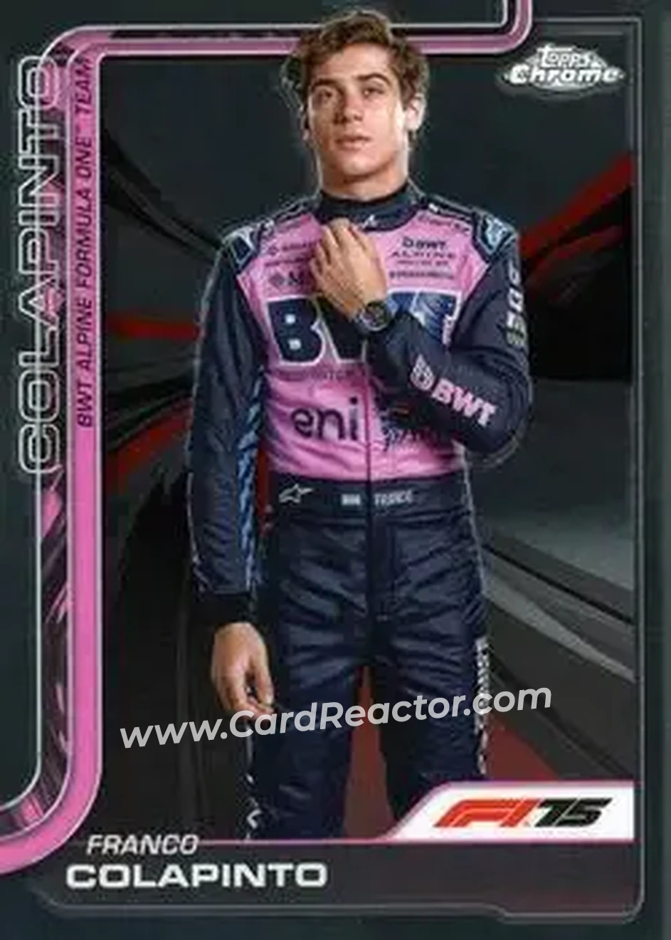 2025 Topps Chrome Formula 1 #15 - Franco Colapinto - BWT Alpine F1 Team - Front