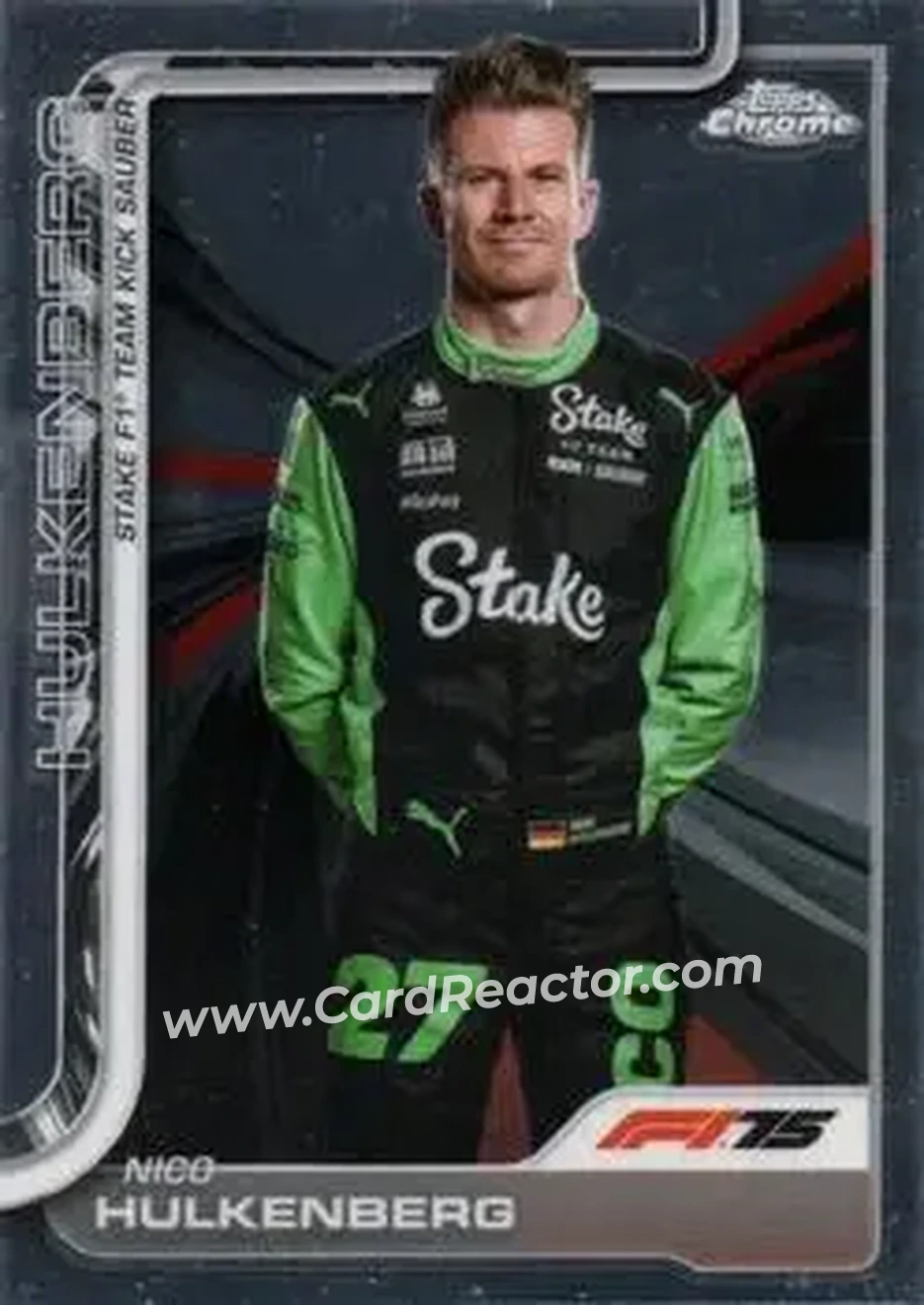 2025 Topps Chrome Formula 1 #19 - Nico Hulkenberg - Stake F1 Team KICK Sauber - Front 2025 Topps Chrome Formula 1 #19 - Nico Hulkenberg - Stake F1 Team KICK Sauber - Front