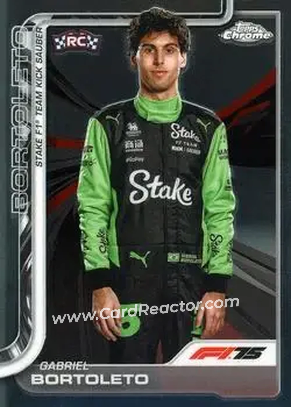 2025 Topps Chrome Formula 1 #20 - Gabriel Bortoleto - Stake F1 Team KICK Sauber - Front