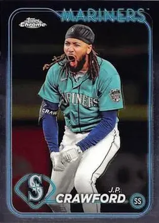 2024 Topps Chrome #14 - J.P. Crawford - Seattle Mariners