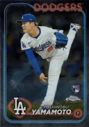 2024 Topps Chrome #18 - Yoshinobu Yamamoto - Los Angeles Dodgers