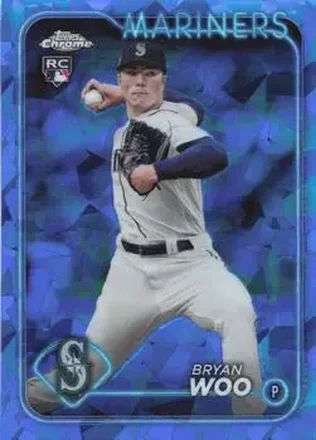 2024 Topps Chrome Sapphire Edition #12 - Bryan Woo - Seattle Mariners