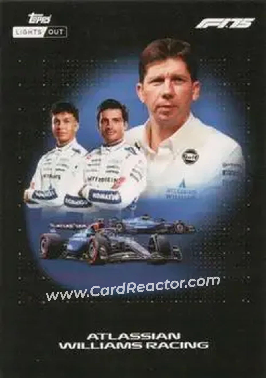 2025 Topps Lights Out Formula 1 #NNO - Atlassian Williams Racing - Atlassian Williams Racing - Front