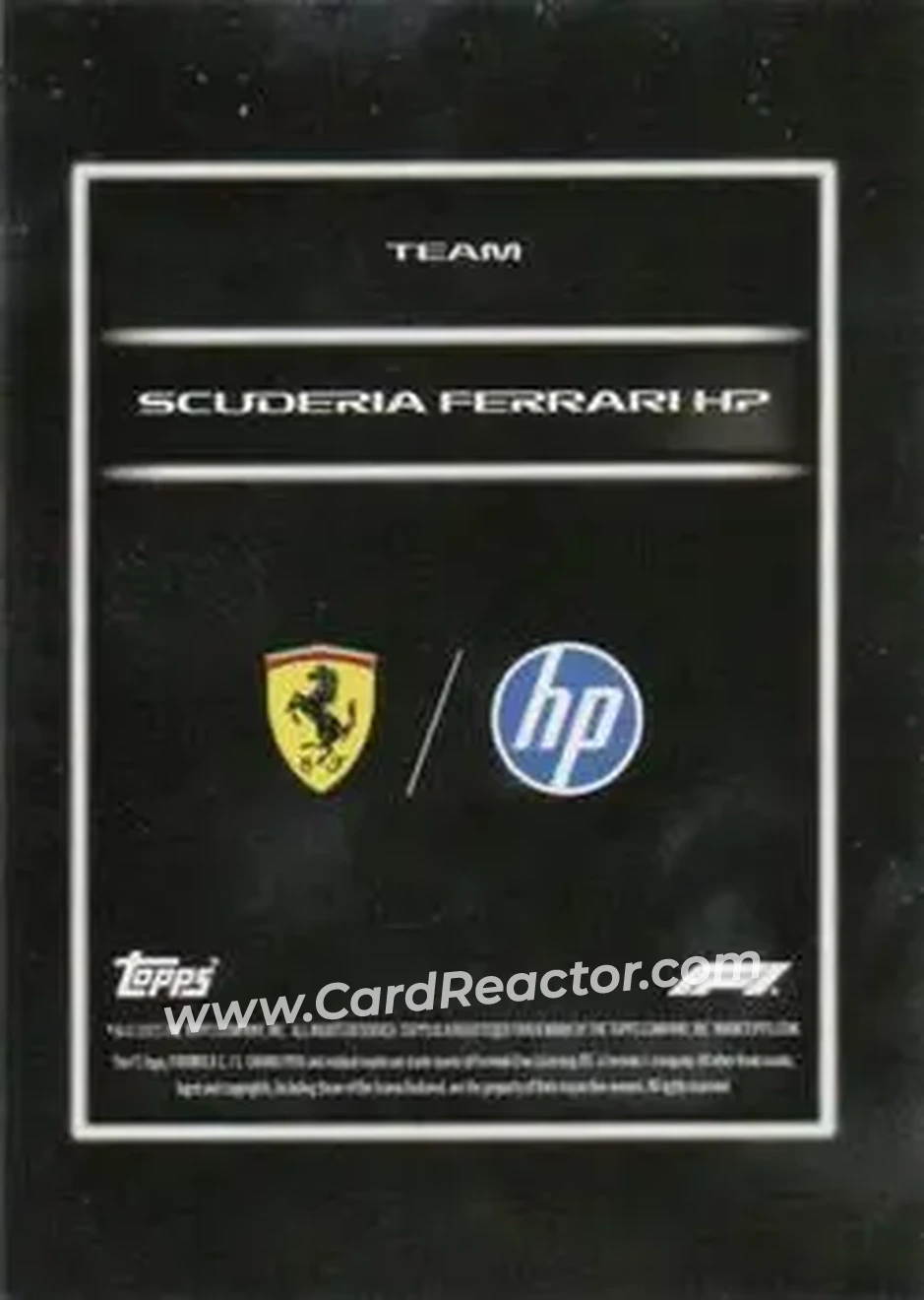 2025 Topps Lights Out Formula 1 #NNO - Scuderia Ferrari HP - Scuderia Ferrari HP - Back