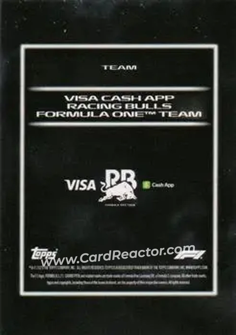 2025 Topps Lights Out Formula 1 #NNO - Visa Cash App Racing Bulls Formula One Team - Visa Cash App Racing Bulls Formula One Team - Back 2025 Topps Lights Out Formula 1 #NNO - Visa Cash App Racing Bulls Formula One Team - Visa Cash App Racing Bulls Formula One Team - Back