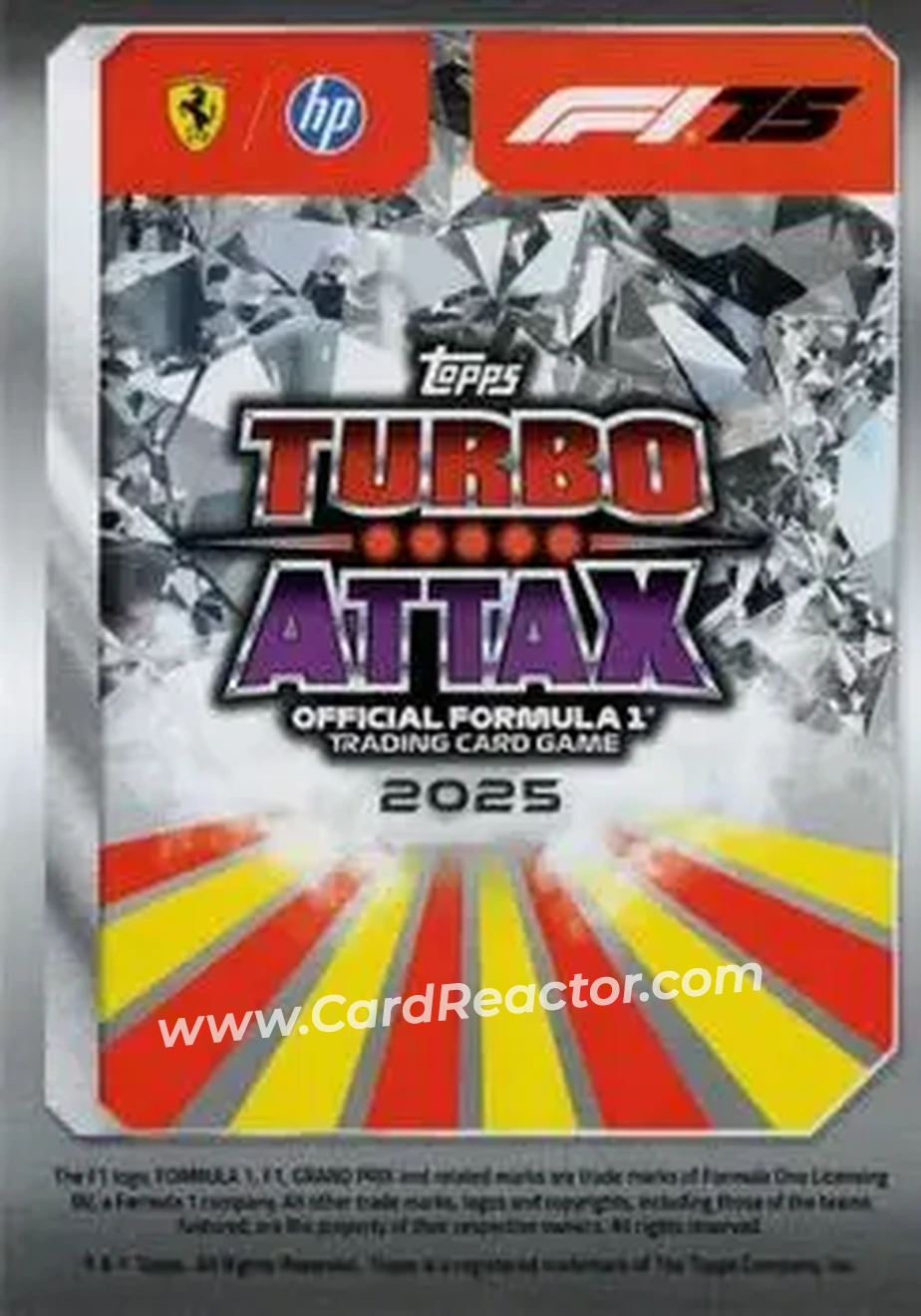 2025 Topps Turbo Attax F1 #22 - Charles Leclerc - Scuderia Ferrari HP - Back