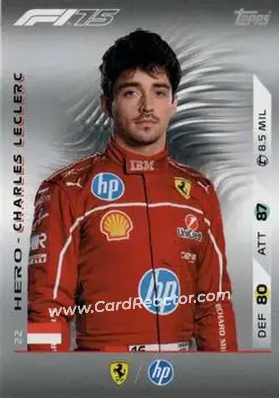 2025 Topps Turbo Attax F1 #22 - Charles Leclerc - Scuderia Ferrari HP - Front