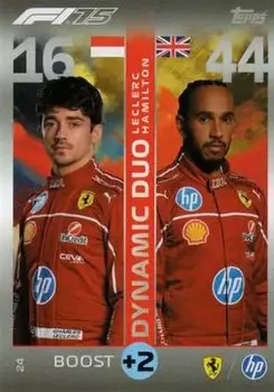 2025 Topps Turbo Attax F1 #24 - Charles Leclerc - Lewis Hamilton DD - Scuderia Ferrari HP - Scuderia Ferrari HP
