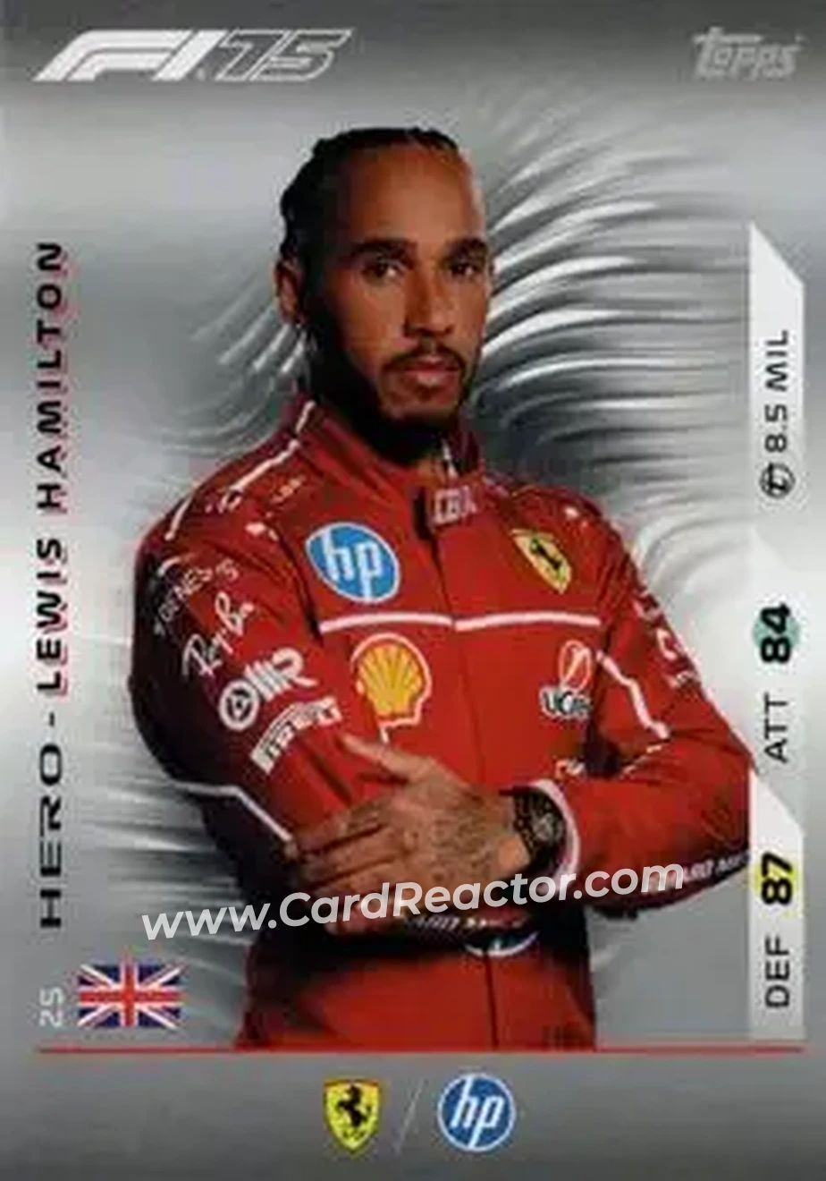 2025 Topps Turbo Attax F1 #25 - Lewis Hamilton - Scuderia Ferrari HP - Front