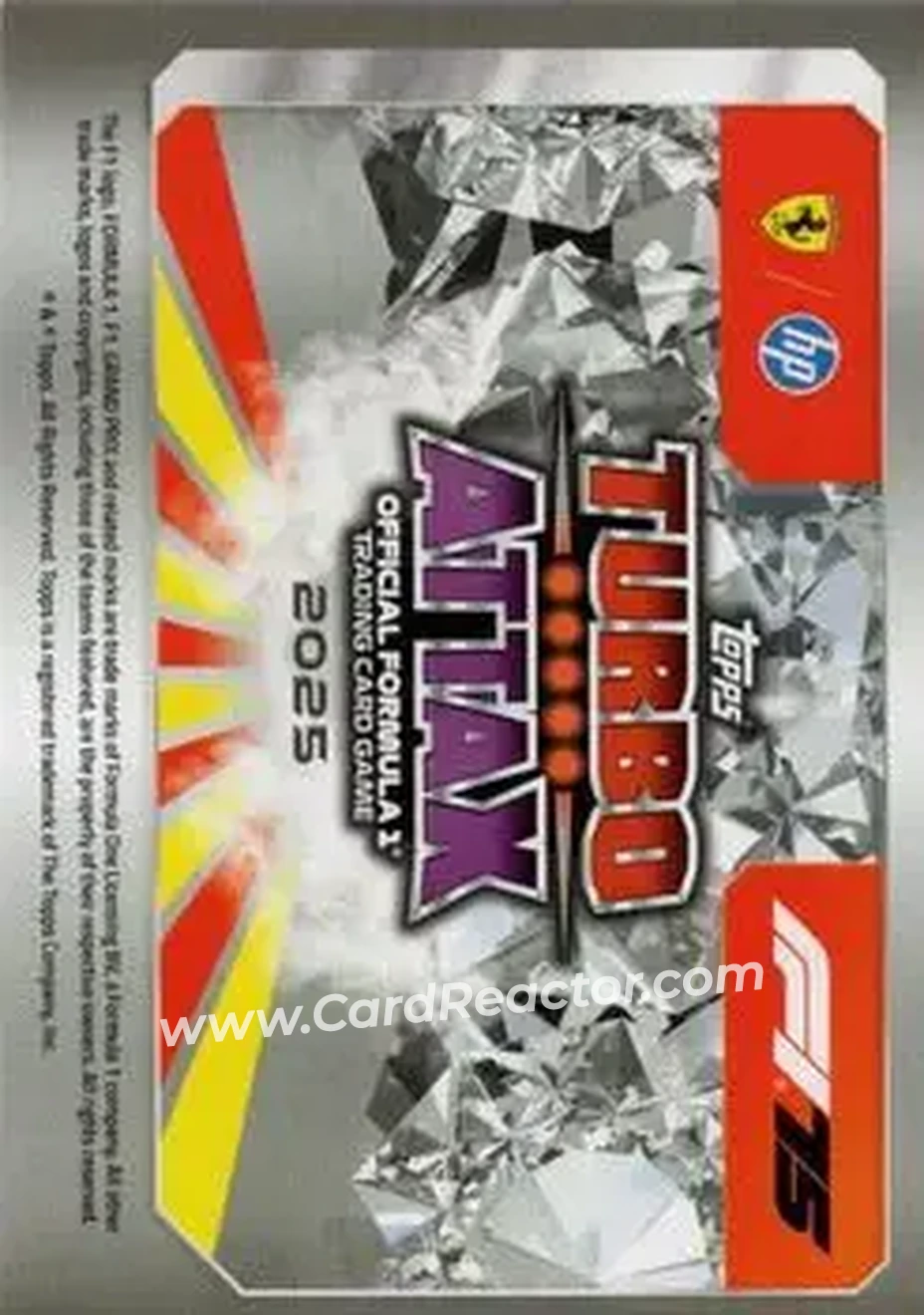 2025 Topps Turbo Attax F1 #26 - Lewis Hamilton - Scuderia Ferrari HP - Back