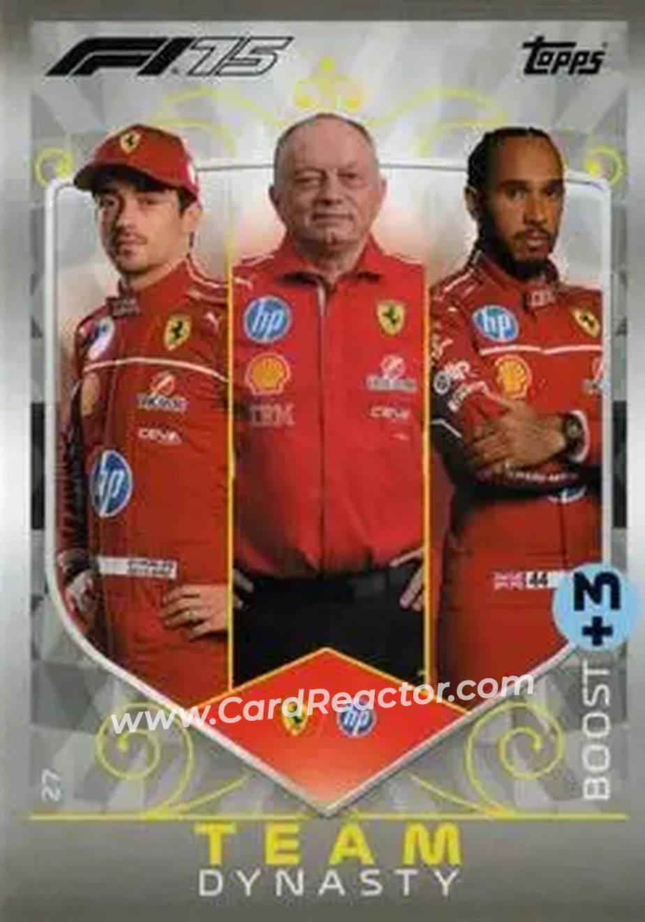 2025 Topps Turbo Attax F1 #27 - Charles Leclerc - Frederic Vasseur - Lewis Hamilton TD - Scuderia Ferrari HP - Scuderia Ferrari HP - Front