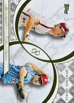 2024 Topps Dynamic Duals #15 - Mike Schmidt - Steve Carlton - Philadelphia Phillies - Philadelphia Phillies