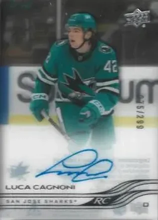 2025-26 Upper Deck Clear Cut #CC-LC - Luca Cagnoni - San Jose Sharks