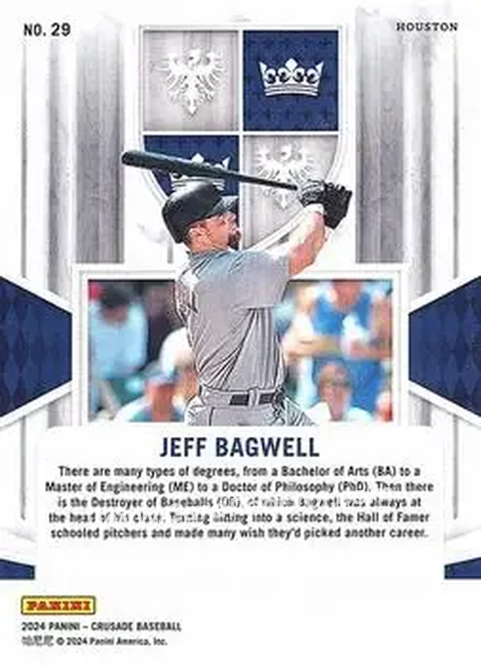 2024 Panini Crusade #29 - Jeff Bagwell - Houston Astros - Back 2024 Panini Crusade #29 - Jeff Bagwell - Houston Astros - Back