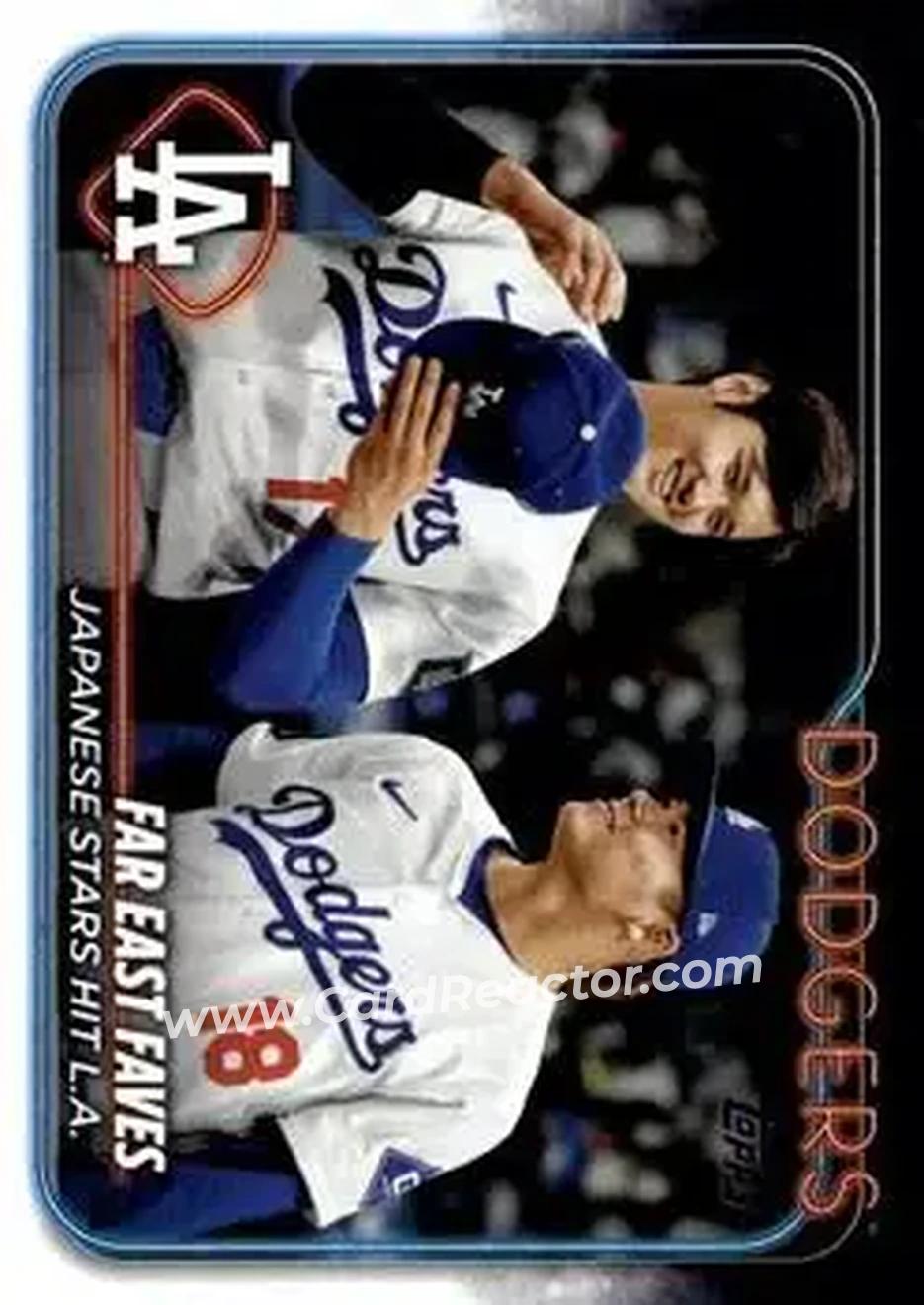 2024 Topps Update #US13 - Far East Faves: Japanese Stars Hit L.A. (Shohei Ohtani - Yoshinobu Yamamoto) CC - Los Angeles Dodgers - Los Angeles Dodgers - Front