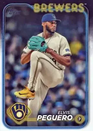 2024 Topps Update #US17 - Elvis Peguero - Milwaukee Brewers