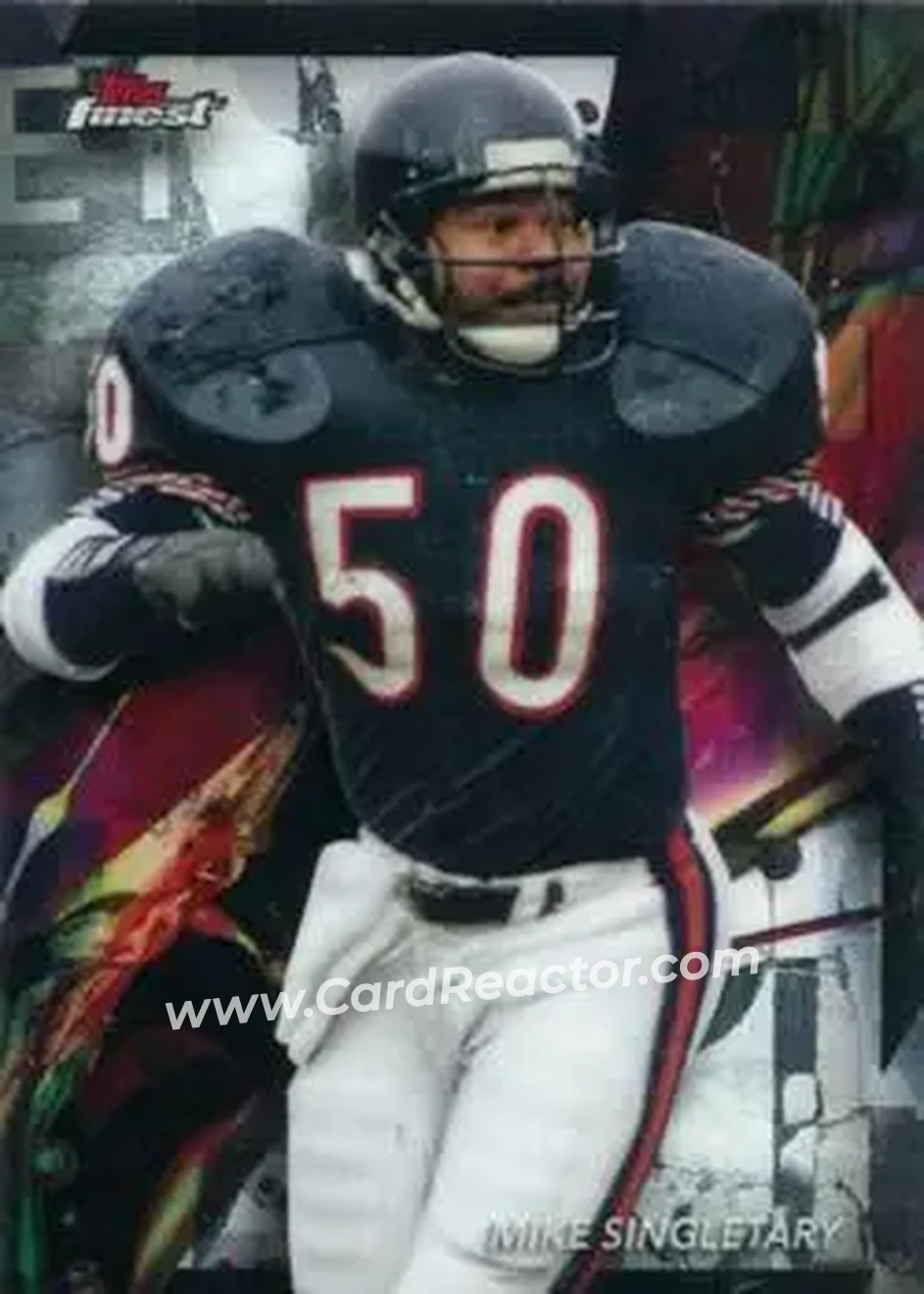 2024 Finest #12 - Mike Singletary - Chicago Bears - Front