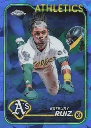 2024 Topps Chrome Sapphire Edition #21 - Esteury Ruiz - Oakland Athletics