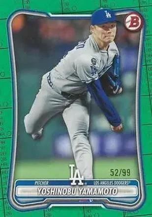 2026 Bowman - Green Pattern #2 - Yoshinobu Yamamoto - Los Angeles Dodgers