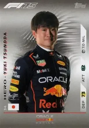 2025 Topps Turbo Attax F1 #34 - Yuki Tsunoda - Oracle Red Bull Racing