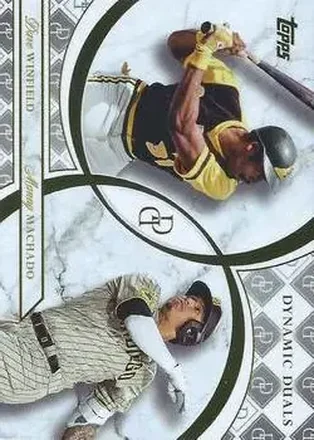 2024 Topps Dynamic Duals #25 - Manny Machado - Dave Winfield - San Diego Padres - San Diego Padres