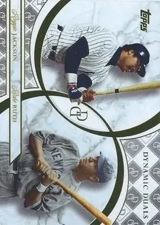 2024 Topps Dynamic Duals #30 - Reggie Jackson - Babe Ruth - New York Yankees - New York Yankees